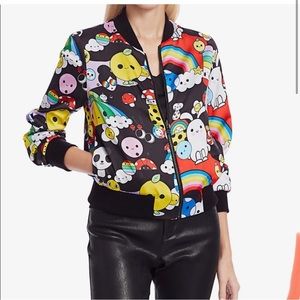 Alice + Olivia Friends With You x Alice + Olivia Lonnie Reversible Bomber